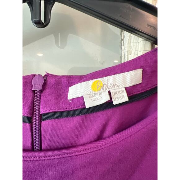 Boden size 6R 6 regular purple stretch knit dress - Picture 2 of 3